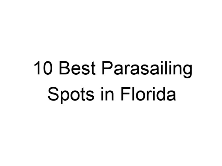 10 Best Parasailing Spots in Florida