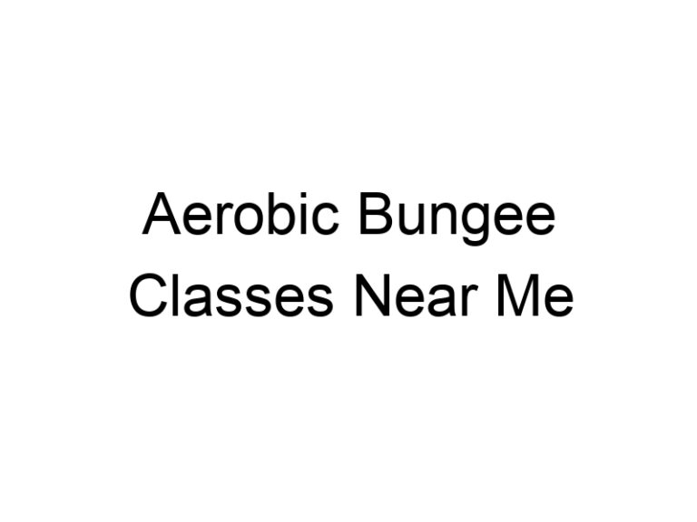 Aerobic Bungee Classes Near Me