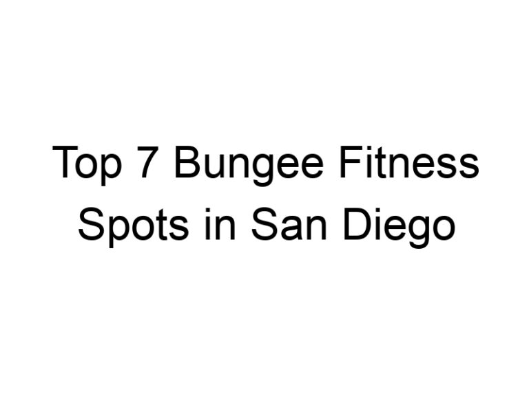 Top 7 Bungee Fitness Spots in San Diego